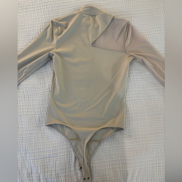 Abercrombie Long-Sleeve Asymmetrical Mesh Bodysuit - Picture 5 of 5